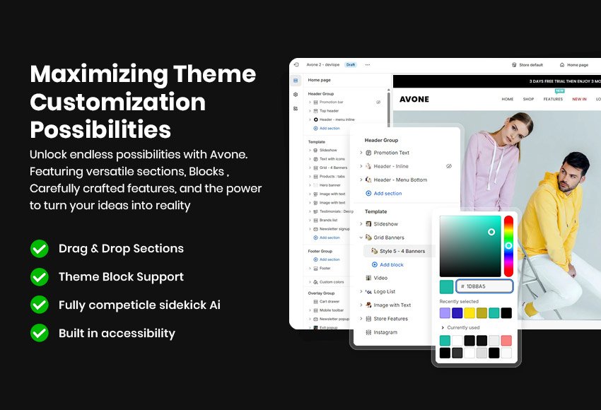 Thousand+ theme options 