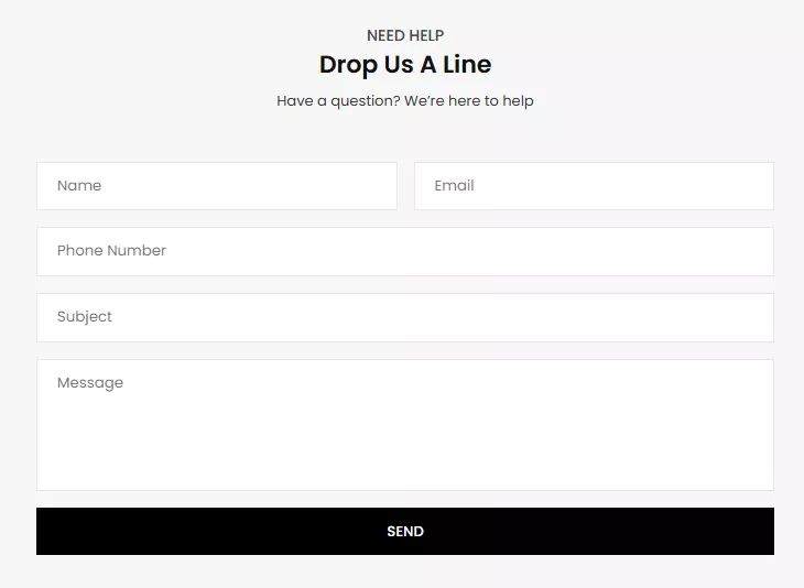 Premium Shopify Theme - Cotnact form