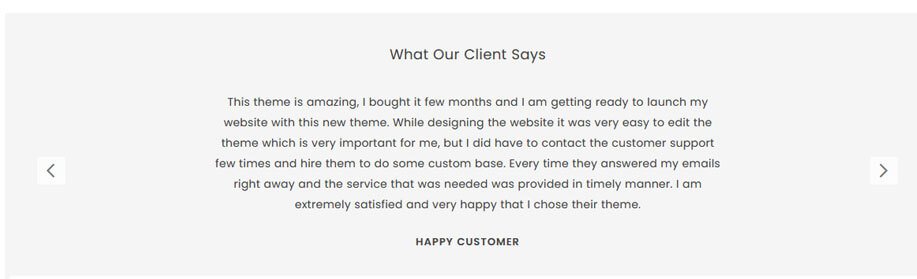 Premium Shopify Theme - Testimonials