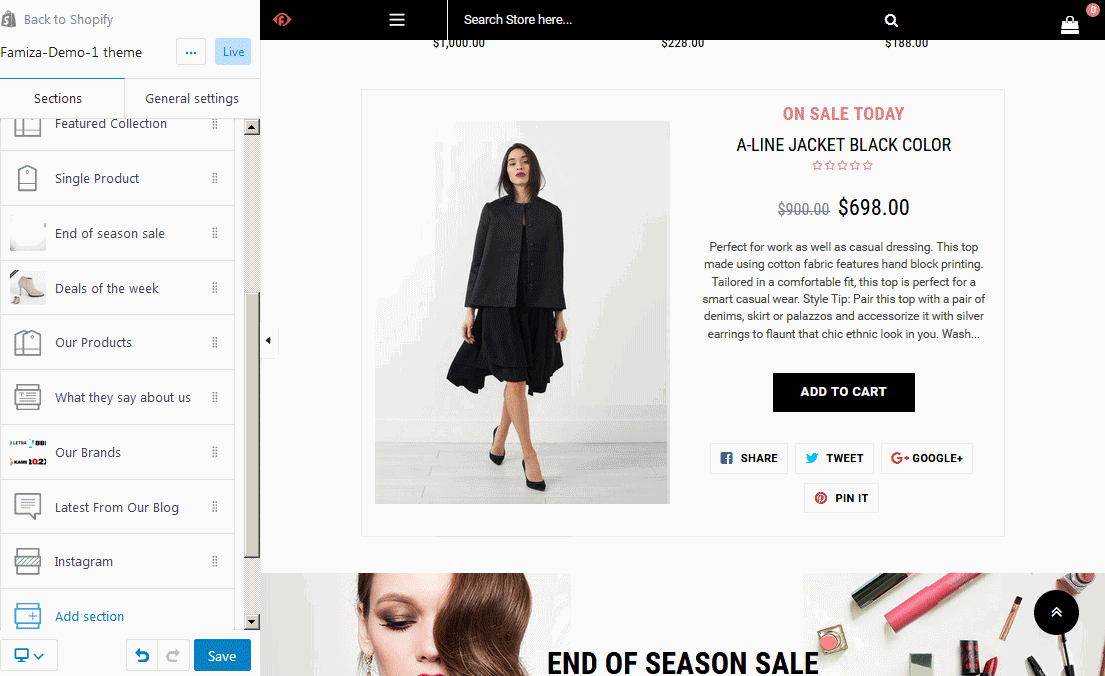 Adding a section to a Shopify Theme