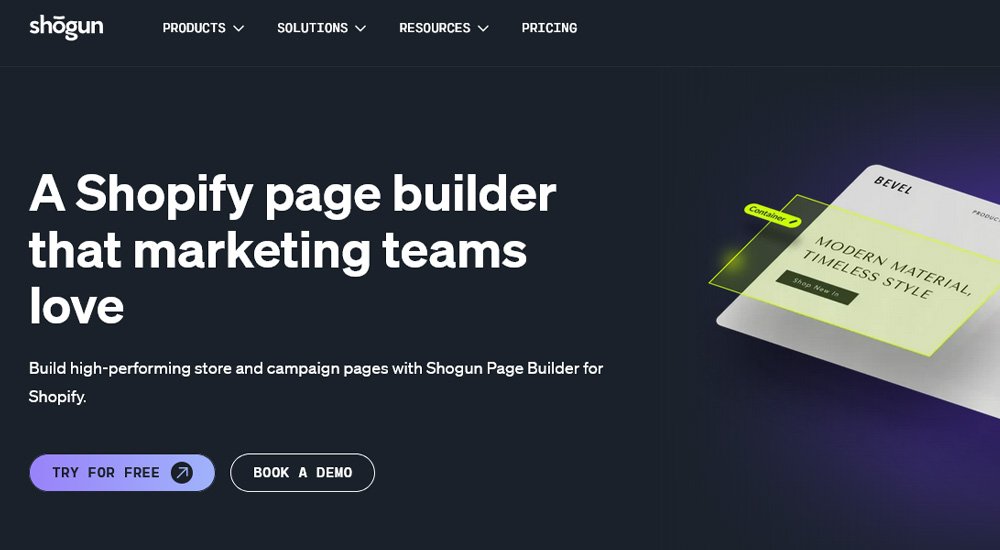 shopify page builder app