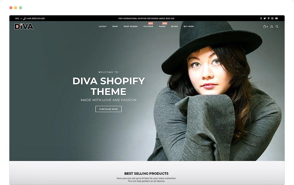 Diva – Minimal and Modern Premium Shopify Theme