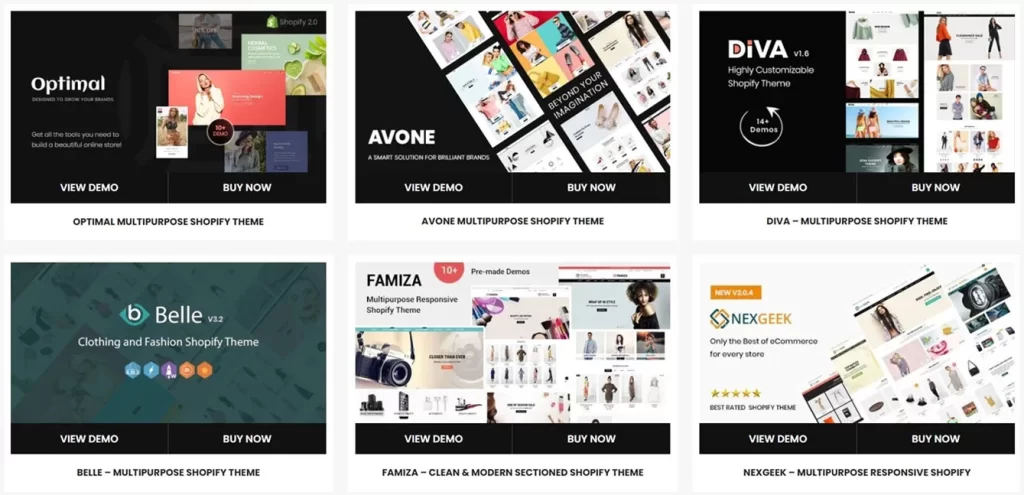 Best selling shopify themes by Adornthemes