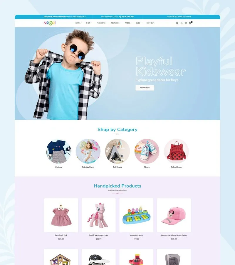 Kids shopify theme
