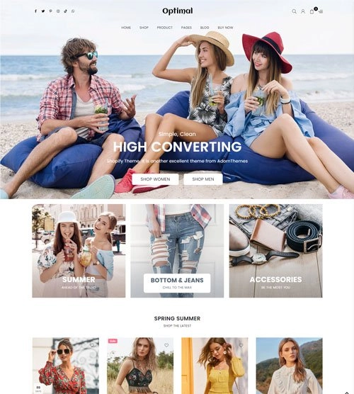 Optimal shopify theme default demo