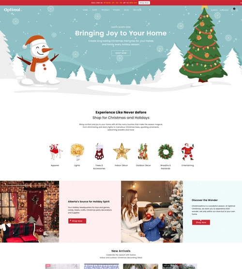 Optimal shopify theme: Christmas Demo