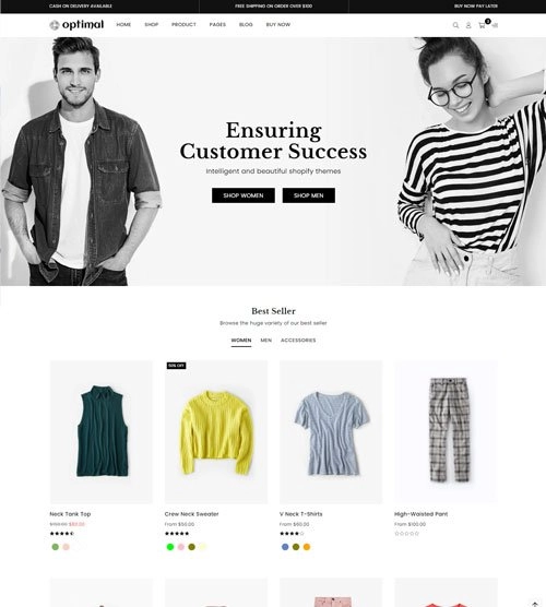 Optimal shopify theme minimal demo
