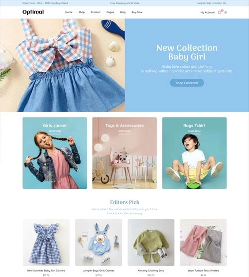 Kids Clothing shopify theme demo
