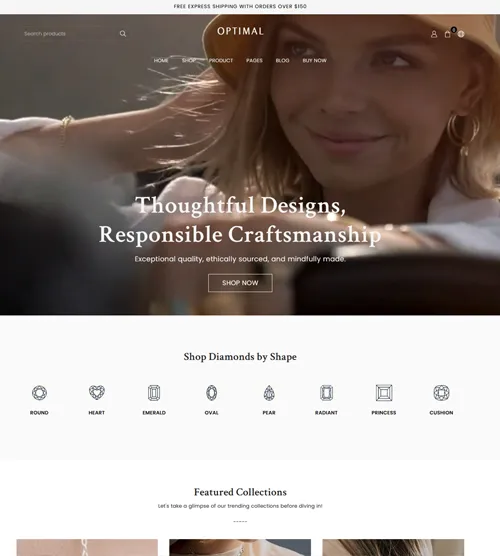 Jewelry & Accessories demo using optimal shopify theme