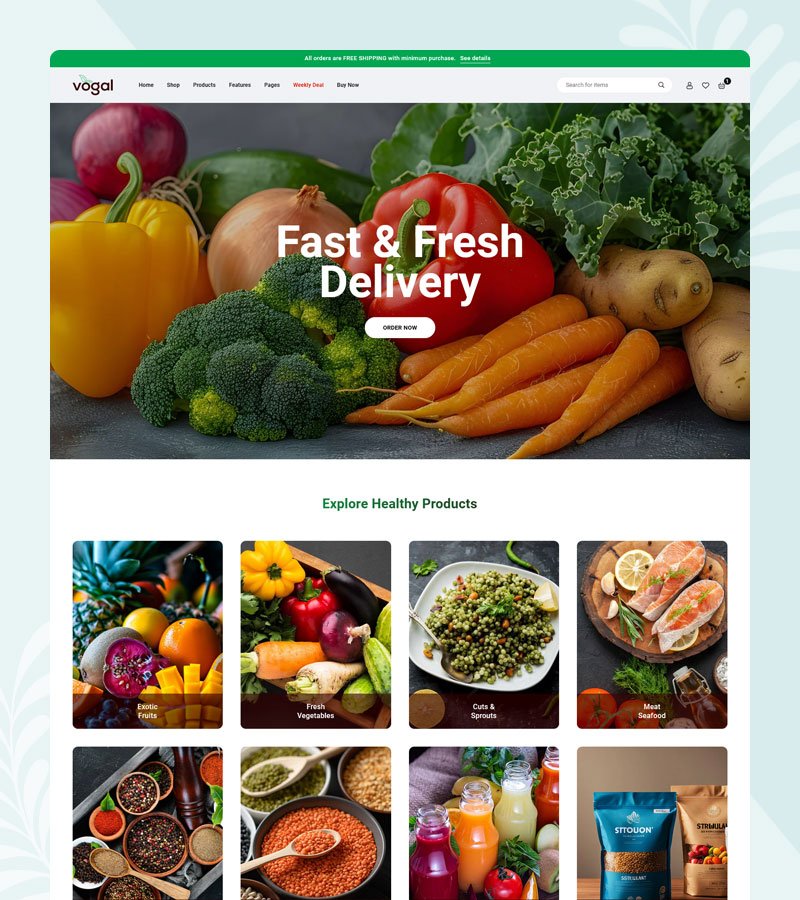 Fruit & Vegetables Shopify theme