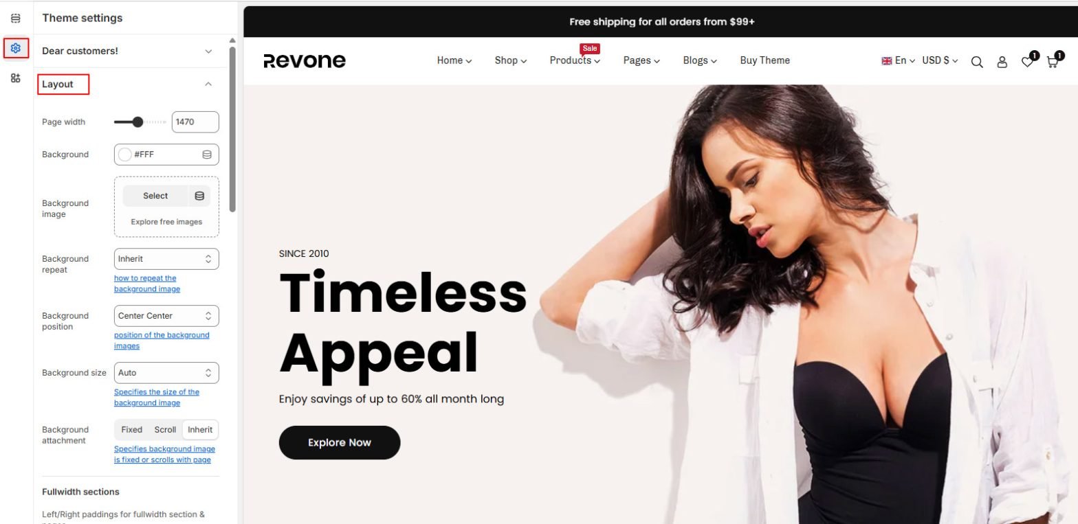 Shopify Theme Layout Settings – Customize Store Layout Easily