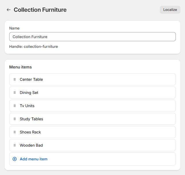 Create collections megamenu in Revone