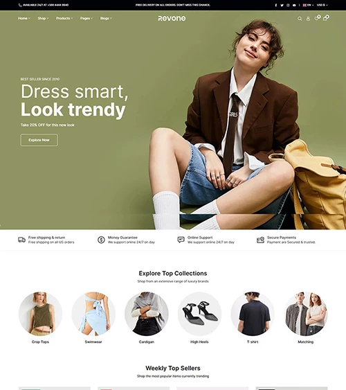 Revone Shopify Theme: Classic Demo