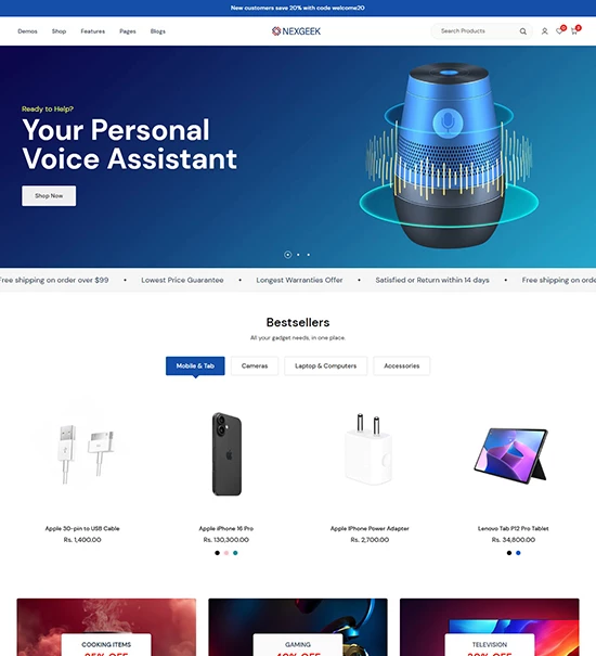 NexGeek Electronics store demo