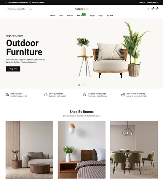 Shopify theme for home decors