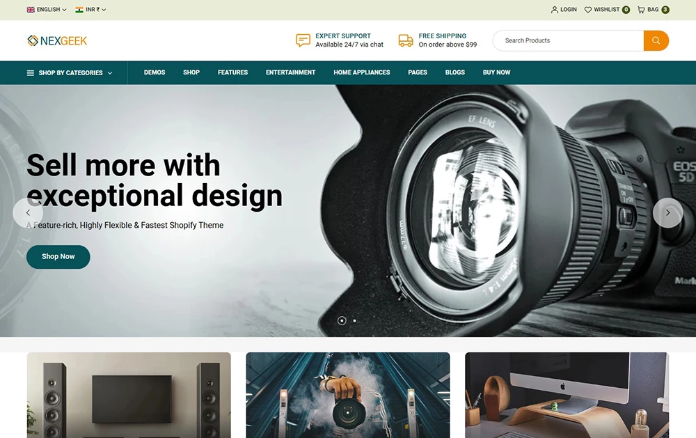 NexGeek Multipurpose Responsive Shopify Theme