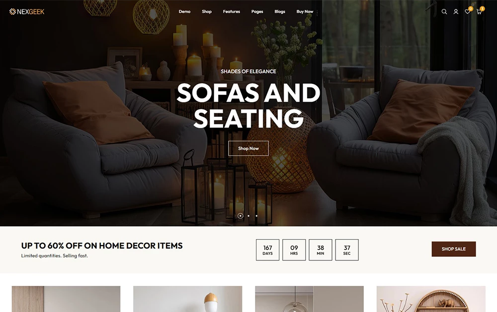 NexGeek Shopify Theme for Furniture Store