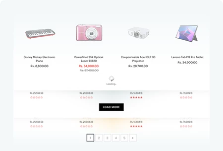 Pagination options in NexGeek shopify theme