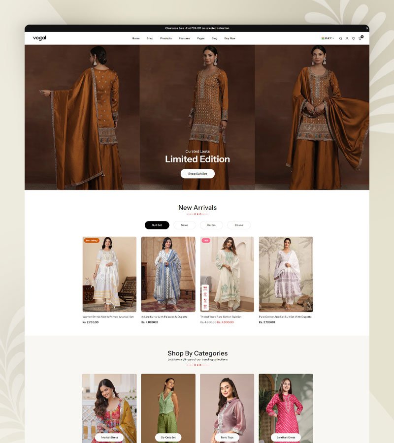 Ethnic Wear shopify theme