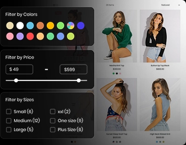 Advance product filter options in Avone shopify theme
