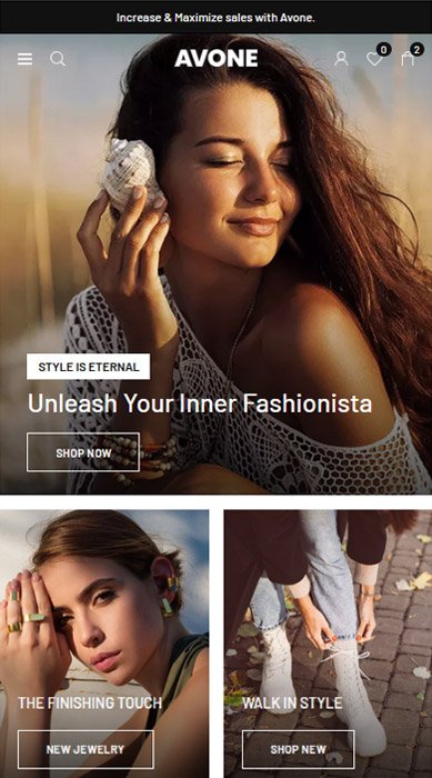Avone - Mobile-First Design Concept