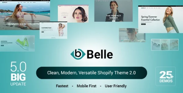 Belle Clean, Modern, Versatile Shopify Theme 2.0 preivew